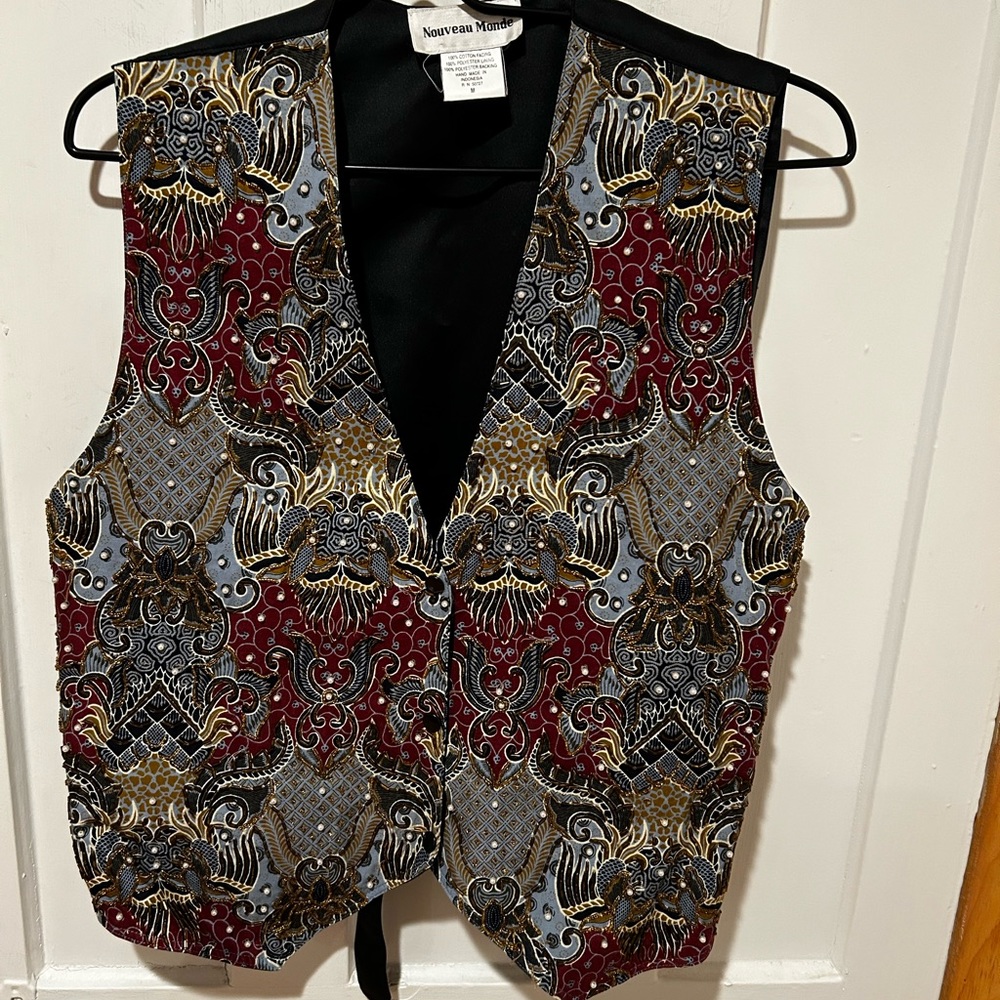 Nouveau Monde beaded vest.